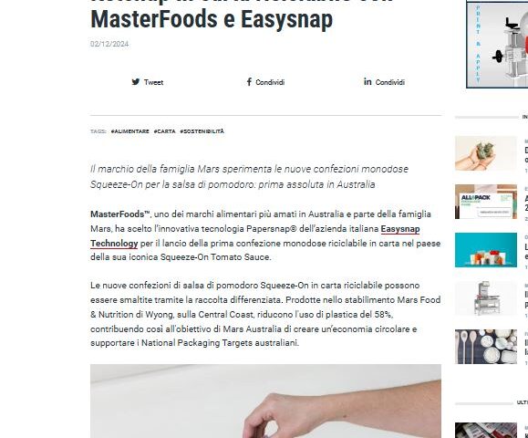 Italia Imballaggio Masterfoods Easysnap